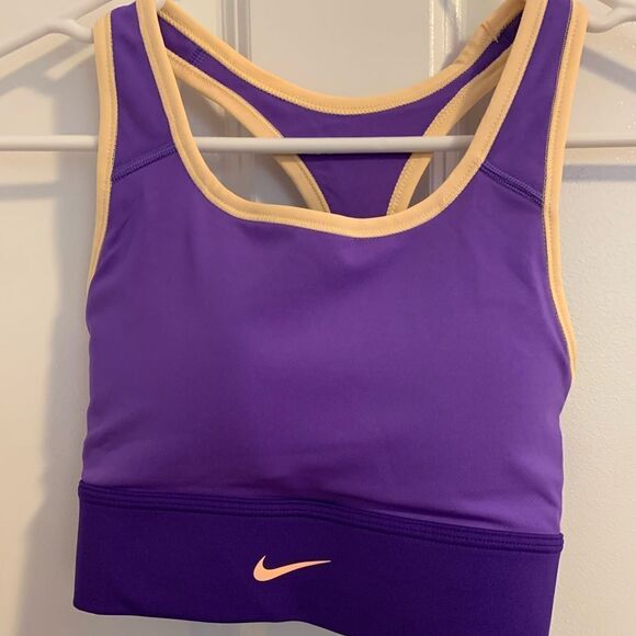 Nike small sports bra purple - Picture 1 of 4